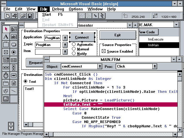 Visual Basic 2.0 screenshot